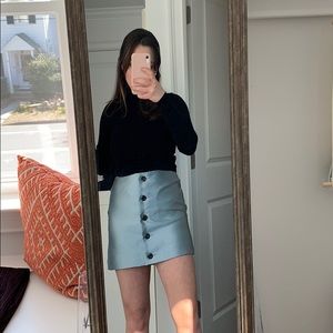 Blue shimmery skirt